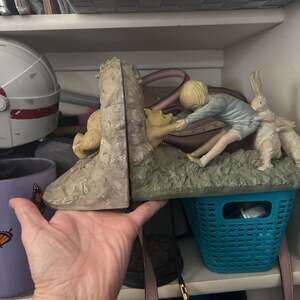 Classic Winnie the Pooh Stuck in Rabbit's Hole Bookends by Charpente